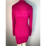 Anthropologie  Ribbed Sweater Bodycon Sweater Dress Pink, Mini/Mock Turtleneck S Photo 5