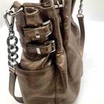 Michael Kors Gorgeous Metallic Bronze and Silver Tote Purse Bag Photo 4