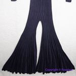 Free People NEW  Lady‎ Luck Jumpsuit knit wide leg pleated dark purple, M Photo 8