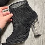 Cape Robbin  Benny Black Clear Heel Booties Photo 1