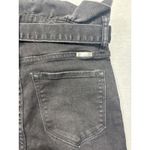 Kancan 1/24 High Rise Ankle Skinny Paperbag Black Jean Waist Tie Belt Gray Photo 9