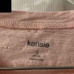 Kensie Light Pink Ruffle side Short Sleeve Tee Small Photo 1