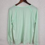 Lululemon Womens Weightless Shirt Green Striped Crew Neck Pullover Light Sheer Photo 1