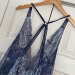 Victoria's Secret Victoria’s Secret Deep V Satin Lace Paisley Print Slip Dress Intimates Sz Medium Photo 4