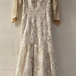 Sottero & Midgley Chauncey Lace Long Sleeve Train Wedding Gown in Ivory Blush Pink Size 8 Photo 0