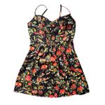 Urban Outfitters Floral Print Strap Spaghetti Button Ruffled Mini Dress Size M Photo 3