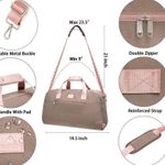 Weekender travel carry on duffel bag Tan Photo 3