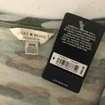 Lucky Brand  Womens Top T Shirt V Neck Short Sleeve Camouflage Camo Green Brown M Photo 2