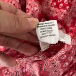 LIFE Bandana Babydoll Womens Top Sz M Red Festival Paisley Retro Americana Size M Photo 9