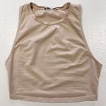 ZARA Cropped Tank Top Sleeveless Crewneck Crop Top Beige Size Small Photo 11
