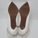 Rouge Helium  Eva Pointed Toes Ankle Heels Side Zip Stud Booties White Size 9 M Photo 7