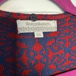 Cost Plus World Market Women’s Oversized Dark Blue and Red Duster Sweater Size undefined Photo 1