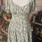 Altar'd State Altar’d State moss green & white belted fit & flare mini dress. Size S. Photo 0