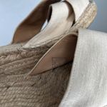 Soludos  Espadrille Wedge Sandal Women's Size 9 Beige Ankle Strap‎ Cross Shoes Photo 4