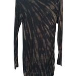 Pam & Gela  TIE DYE RUCHED LONG SLEEVE CREW NECK POPOVER DRESS P Photo 3