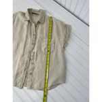 ZARA Beige Short Sleeve Button-Down Shirt & Pullover Sweater Womens Bundle S Photo 3
