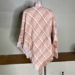 Boyne Valley Weavers Poncho Cape Sweater Ireland Made Fringed Alpaca Plaid‎ OS Tan Size undefined Photo 5