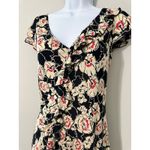 Laundry by Shelli Segal Laundry Shelli Segal Vintage Floral Midi Dress Ruffle V Neck Cap Sleeve Size 6 Photo 1
