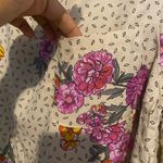 Urban Romantics  Beige Floral Blouse with Ruffle Sleeves Photo 3