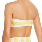 VERDELIMÓN Bikini Top Striped Voile Yellow White Bandeau NWT Size Extra Small Photo 3