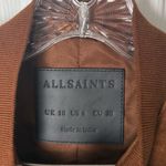 All Saints Orten Suede Bomber Jacket in Cognac Brown Photo 7