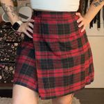 💎 RARE Vintage Schoolgirl Skirt 🖤 ❤️ Red Size XS Photo 0
