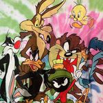 Looney Tunes Tye-Dye Graphic Tee Size Medium Photo 2