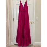 Mac Duggal NWT 67835 Pink Taffeta High Low Ruffle Gown Size 8 Photo 4
