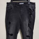 KanCan Jeans Women Plus Size 16 Black Distressed Skinny Fit Gray Photo 4