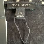 Talbots  XS Black White Polka Dot Faux Wrap Vneck Short Sleeve Top New With Tags Photo 6