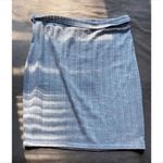 Pretty Little Thing  Grey Ribbed O-Ring Waist Shape Mini Bodycon Skirt Size 14 Photo 3
