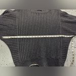 Leroy‎ Knitwear Vintage Boat Neck Dolman Shimmer Striped Grey Sweater Womens Med Gray Photo 9