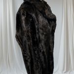 ZARA  OUTWEAR FAUX FUR COAT BROWN BLACK sz M Photo 9