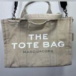 Marc Jacobs Beige and Black Canvas Tote Bag Photo 2