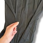 Lafayette 148 New York Black Contrast Stitch Button Front Blouse Women’s 0 XS Black Photo 6