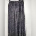 Odica, Relaxed fit, elastic waist, silver black sparkly ankle pants,‎ one size Size undefined Photo 1