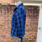 Woolrich Women’s  Blue Black Plaid Button Down Flannel Shirt XS Vintage? Photo 4