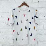 LuLaRoe Vintage  Jane Short Sleeved Sweatshirt Holiday Christmas Trees S Photo 2