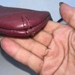 Lodis Burgundy Pebble Leather Crossbody Bag Gold Chain Strap Zip Top Purple Photo 10