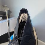 Tory Burch  Black and Tan Leather Canvas Tote Photo 8