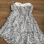 City Vibe  White and Blue Floral Mini Dress Photo 2