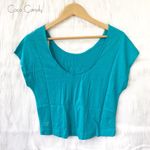 Puma 🆕 Blue Short Sleeve Active Crop Top Photo 2