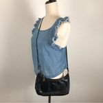 Vintage Oleg Cassini faux leather black lizard print Crossbody bag Black Photo 1