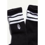 NWT Free People Last Lap Black Embroidered Tube Socks Photo 1