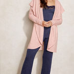 Haven Well Within Soft Pink Wool Blend Drape Open Front Cardigan/Wrap Size M Photo 0