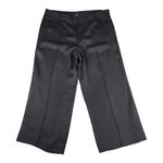 Banana Republic  Womens Wide Leg Cropped Pants Black Linen Blend Size 12 Photo 0