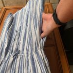 Japna Pinestripe Linen Shirt Dress Photo 4