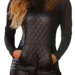 Casual Long Sleeve Hooded Mini Dress Black Size XL Photo 0