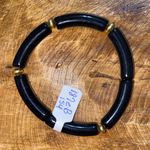 NWT Handmade black Skinny tube stretch bracelet Photo 0