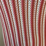 C&C California Pink Orange Striped Crochet Swim Cover Dress Women’s Medium Photo 3